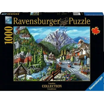 Puzzle Puzzle Ravensburger klasické 1000 dílků Puzzle 1000 Vítejte v Banffu