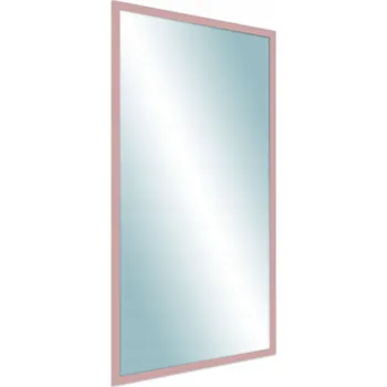 Zrcadlo Zrcadlo v rámu 80x60 moderní úzký rám růžové