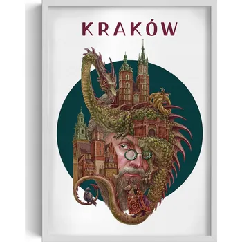 Obraz Moderní nástěnná dekorace Krakov Kostel Panny Marie Drak Wawelski 50x70 cm