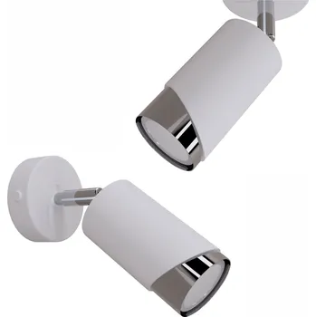 Stropní svítidlo Stropní Svítidlo Kovová nástěnná lampa BÍLÁ STŘÍBRNÁ 1xGU10 moderní