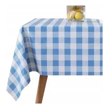 ubrus Ubrus MODRÁ ITALSKÁ KOSTKA 140x140cm PÁNSKÁ KOSTKA BÍLO-MODRÝ