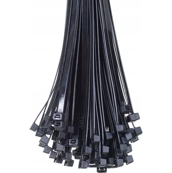 Stahovací páska Stahovací svorky stahovací pásky 7,5x300 černé kusů 100 stahovací pásky