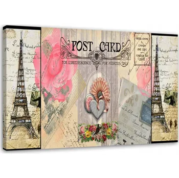 Obraz OBRAZ NA PLÁTNĚ Paříž Francie Vintage 90x60