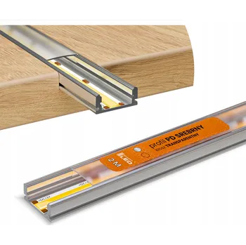 LED osvětlení LED profil pro PÁSKY stříbrný + TRANSPARENTNÍ kryt 2M