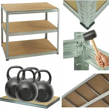 Dílenský regál Kovový regál pozink Helios 090x75x40_3 400 HZZ