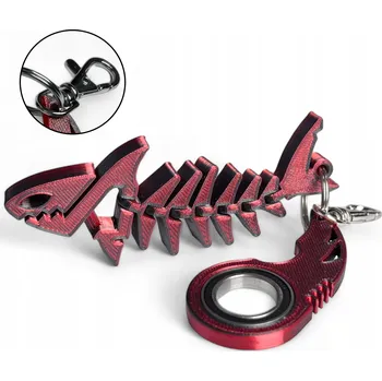 Keyrambit NOVÝ MODEL žralok TikTok + DÁREK karabina přívěsek na klíče keyspinner