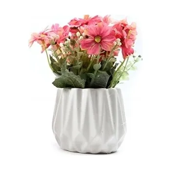 umělá květina UMĚLÉ KVĚTY V KVĚTINÁČI, DEKORATIVNÍ KVÍTKY 15 cm