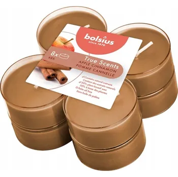 Svíčka Čajová svíčka parafinová jablko se se skořicí Bolsius 8 ks
