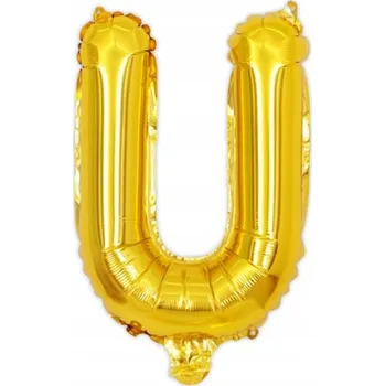 Balónek Fóliový balónek Písmeno "U" ZLATÝ zlatý 40 cm