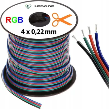 LED páska 4žilový Kabel pro RGB LED pásek Cze-wa