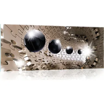 Obraz Skleněný obraz ABSTRAKCE tunel 3D 125x50 cm