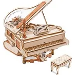 RoboTime 3D Dřevěné mechanické puzzle Kouzelné piáno (elektrický pohon)