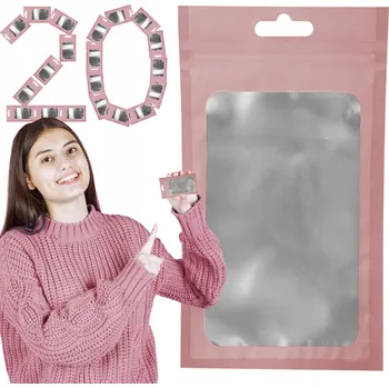 Obraz Sada: 20x malý zip sáček se strunovým uzávěrem 9 Cm x 16 cm, barevný