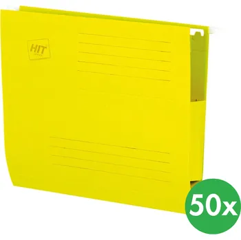 HIT Office Závěsné desky s bočnicemi, žluté, 50 ks