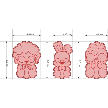 Vykrajovátko Naše Vykrajovátko Velikonoční zvířátka s vajíčky - sada vykrajovátek s razítky Velikost: 8 cm Sada