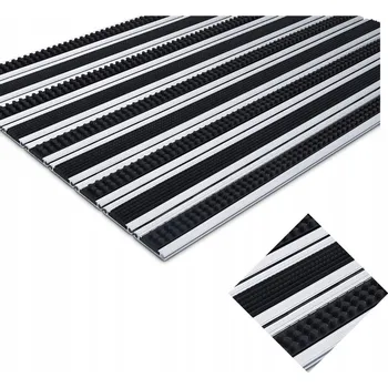 Rohožka POLENTEX GUMOVÁ ROHOŽKA PŘED DVEŘE S KARTÁČI 150x120 C12