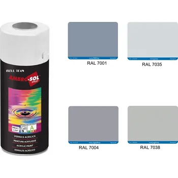 Barva ve spreji AKRYLOVÝ LAK ve SPREJI SVĚTLE ŠEDÝ profesjonal-line HQ AMBROSOL 1233