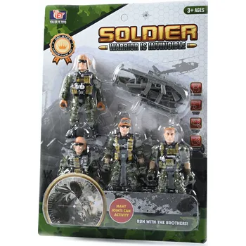 Figurka VOJÁČEK FIGURKA S PUŠKOU VOJSKO SADA 4KS