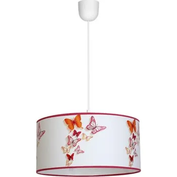 ZÁVĚSNÁ LAMPA MILAGRO BUTTERFLIES MLP 866 BÍLÁ / RŮŽOVÁ