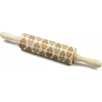 Váleček na těsto Srdíčka - gravírovaný váleček na těsto, pro milovníky pečení, Art-Dog