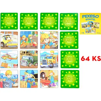 omalovánky Mikro trading Pexeso - Stavitel - 64 ks