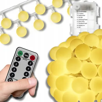 IP kamera Světelný řetěz Omna 700 cm na baterie, žlutý