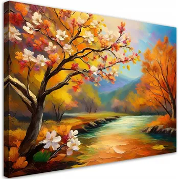 Obraz Obraz na plátně, Řeka Příroda Stromy Les 60x40