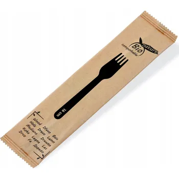 Jednorázové nádobí Dřevěné vidličky jednotlivě balené 16 cm 100 ks