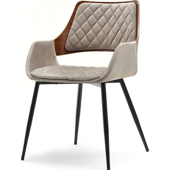 Křeslo Mebel Partner Morgana (ořech + černá)