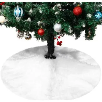 Vánoční dekorace BÍLÝ KOBEREC POD VÁNOČNÍ STROMEK 90 CM SVÁTEČNÍ DEKORACE
