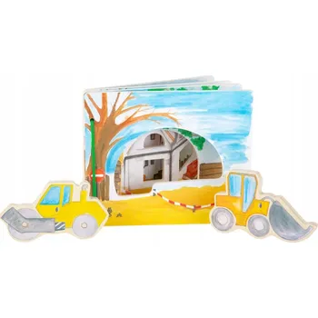 Hračka pro nejmenší Interaktivní knížka Small Foot Staveniště 12 m +