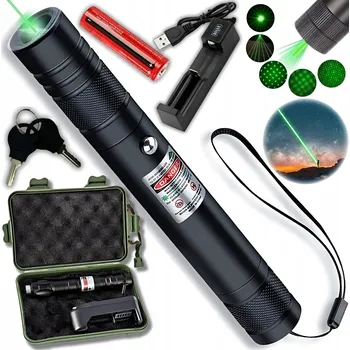 LASEROVÝ UKAZATEL ZELENÝ LED SILNÝ VELKÝ DOSAH + KRABIČKA