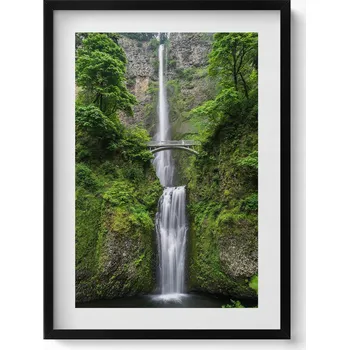 Obraz Závěsný obraz na zeď dekorace do domu Vysoký vodopád a mosty 50x70 cm