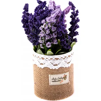 umělá květina LEVANDULE V KVĚTINÁČI RŮZNÉ BARVY