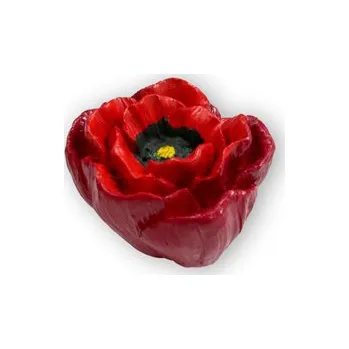 Nábytkové kování Nábytková úchytka SIRO H123-50A54 květina červená