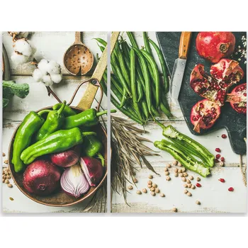 Kuchyňské prkénko Skleněná Ochranná Deska a Krájecí Prkénko | Indukce, Sporák ds-0512