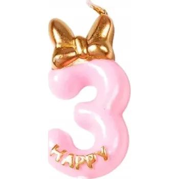 Dortová svíčka Číslová číslice k narozeninám 3 roky