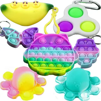 POP IT 7x POP IT POPIT FIDGET PUSH BUBBLE JEDNODUCHÁ DŮLKA