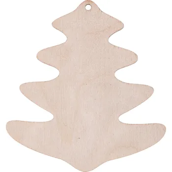 Vánoční dekorace Dřevěný VÁNOČNÍ STROMEK závěs ozdoba DECOUPAGE C7