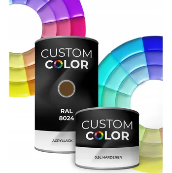 barva a nátěr na dřevo Custom Color RAL 8024 Bronzový lak 2:1 Barva polyuretan 1L + 0,5L