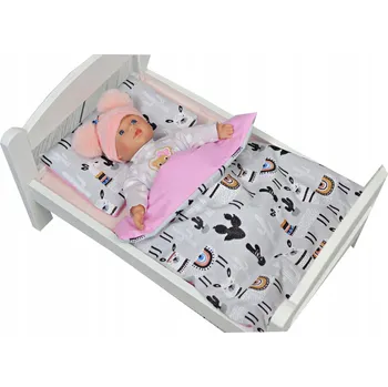 Povlečení POVLEČENÍ PRO PANENKY DO KOČÁRKU POSTÝLKY BAVLNA PEŘINKA POLŠTÁŘEK LAMA