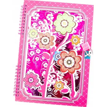 Zápisník A5 modrý, růžový