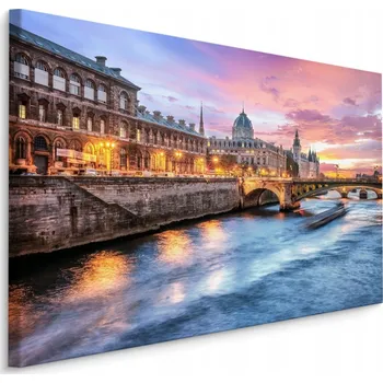 Obraz Canvas Obraz MOST v Paříži Francie 3D Pohled 90x60