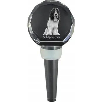 Holandský ovčák zátka na láhev vína s fotografií, zátka na víno se psem