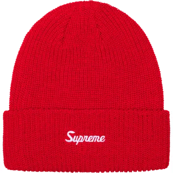 Čepice Supreme Loose Gauge Beanie / Red Barva: Červená, Velikost: OS