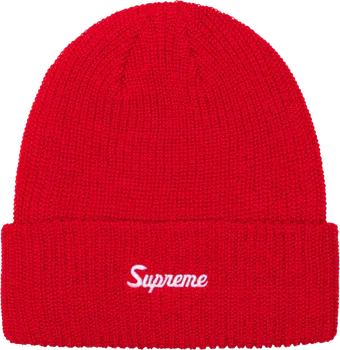 Pokrývka hlavy Supreme Loose Gauge Beanie / Red Barva: Červená, Velikost: OS