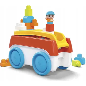 ostatní stavebnice MEGA BLOKS STAVEBNICE KOČÁREK S KOSTKAMI STAVĚT A TOČIT sada pro malé děti +12 měsíců