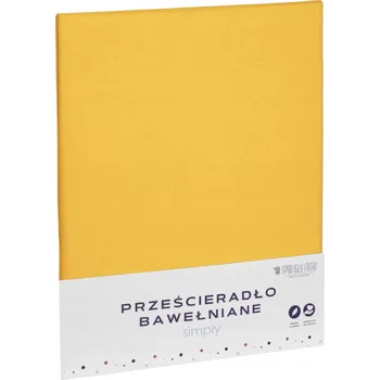 Prostěradlo HOŘČICE PROSTĚRADLO BAVLNA BEZ GUMY 160X200