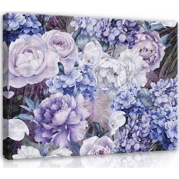 Obraz OBRAZ NA PLÁTNĚ CANVAS 60x40 KVĚTINY PIVOŇKY RŮŽE