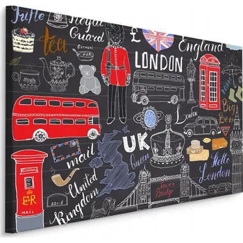 Obraz Obraz na plátně Londýnské SYMBOLY Anglie 40x30